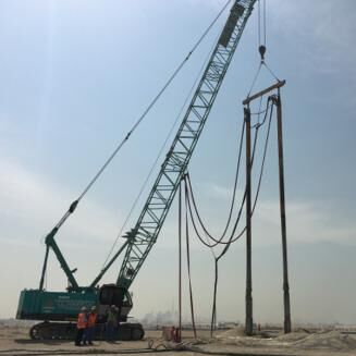 comprare Potenza del motore da 180 kW a 200 kW Attrezzatura Vibroflot con spaziatura tra pile di 4,2 m per una compattezza relativa del 95% nel Vibro Compaction Piling online manufacture