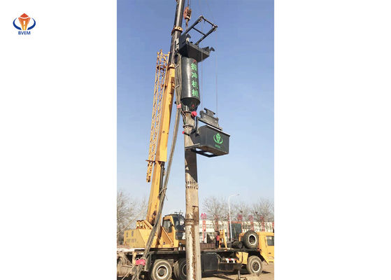 Vibroflot di alimentazione di fondo potente utilizzato per la costruzione di colonne di pietra nel progetto offshore BJZC-V400-180