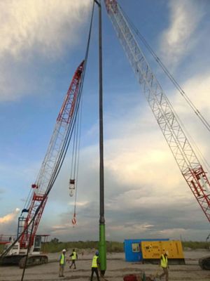 Progetti di costruzione pesanti di 377 mm di diametro Vibro Compactor Trattamento delle fondamenta