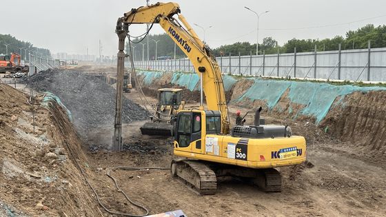 BVEM Vibro Compaction Piling vibroflotta idraulica per compattazione, escavatore dotato di sistema idraulico di condivisione della potenza